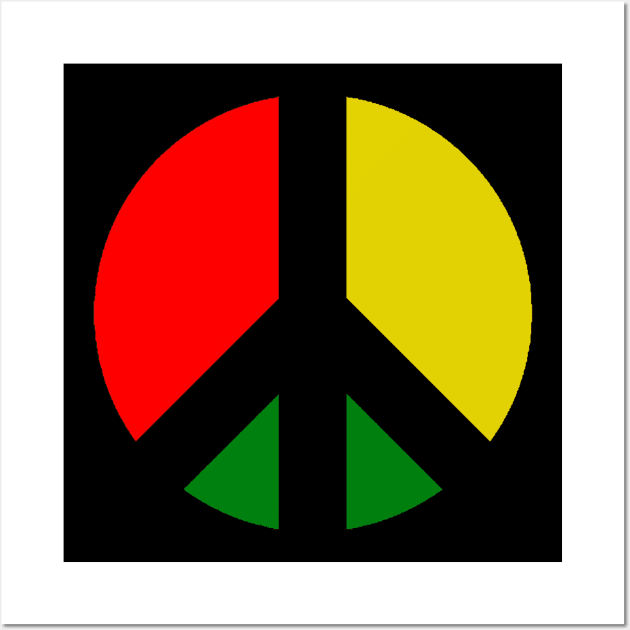 Rasta CND Ban the Bomb Peace Symbol Wall Art by Mark Ewbie